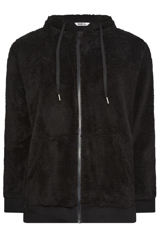 YOURS Plus Size Black Zip Through Fleece Hoodie | Yours Clothing 5