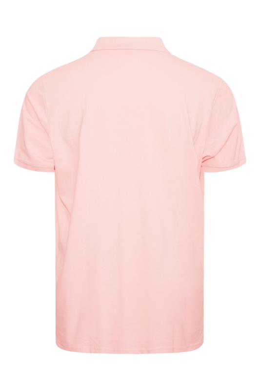 U.S. POLO ASSN. Big & Tall Pink Pique Polo Shirt 4