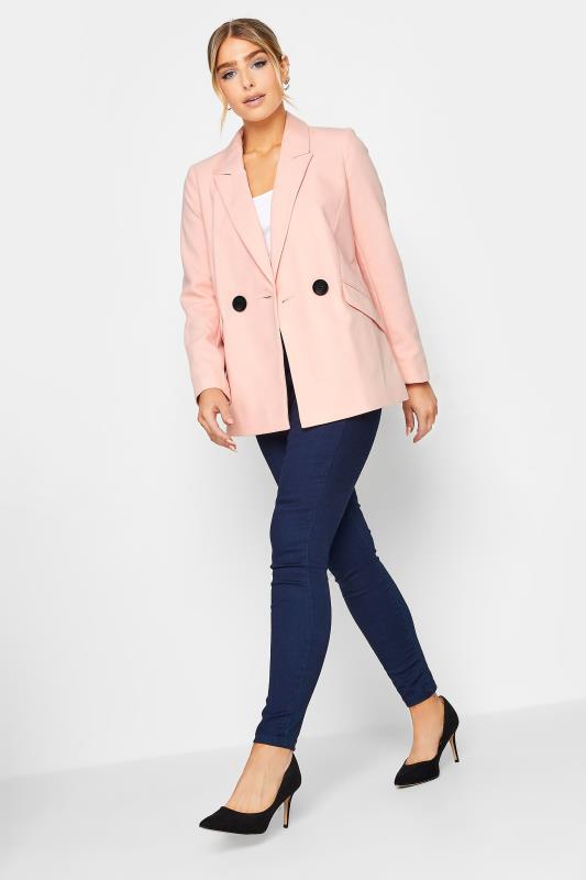 M&Co Pink Tailored Button Blazer | M&Co 2