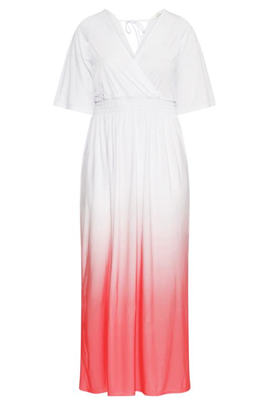 YOURS LONDON Curve Pink Ombre Shirred Waist Maxi Dress 6