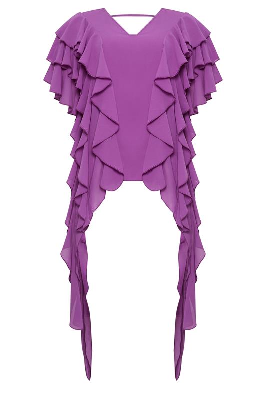 STAR Purple Mesh Ruffle Blouse | StarByJM 5