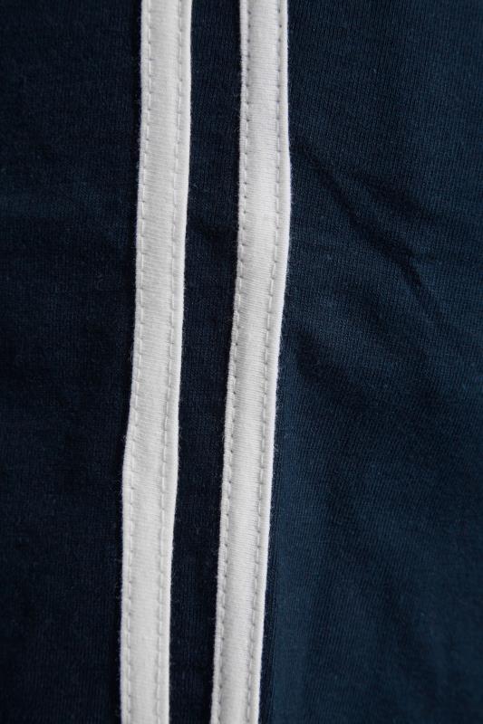 Curve Navy Blue Side Stripe Jogger Shorts 4