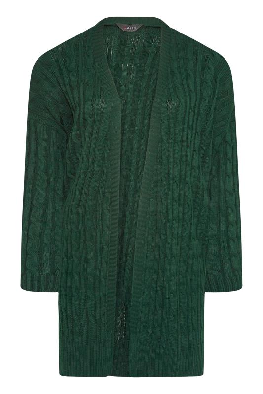 Forest Green Cable Knitted Cardigan_F.jpg