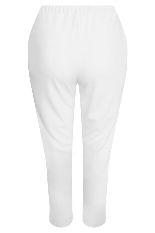 LIMITED COLLECTION Curve White Split Hem Tapered Trousers 6