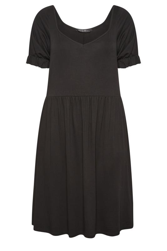 LIMITED COLLECTION Curve Black Smock Sweetheart Dress | Yours Clothing 7