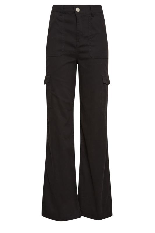 LTS Tall Black Utility Cargo Trousers | Long Tall Sally  6