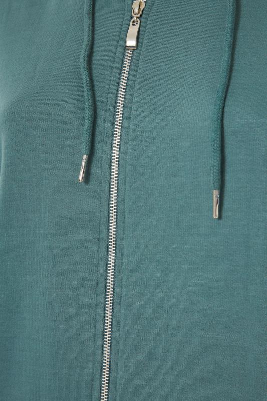 Plus Size Sage Green Zip Through Hoodie | Yours Clothing 5