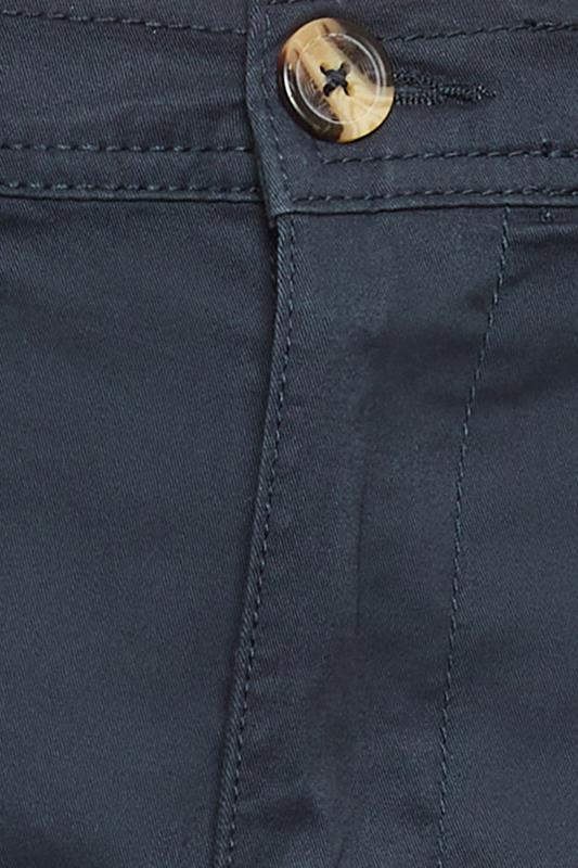D555 Big & Tall Navy Blue Elasticated Internal Drawcord Waist Shorts | BadRhino 5