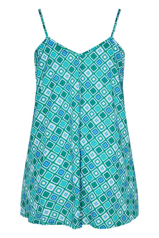 LIMITED COLLECTION Curve Green Retro Print Cami Top 7
