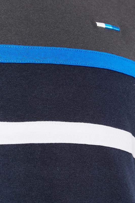 BadRhino Big & Tall Grey Colour Block Stripe T-Shirt | BadRhino 2
