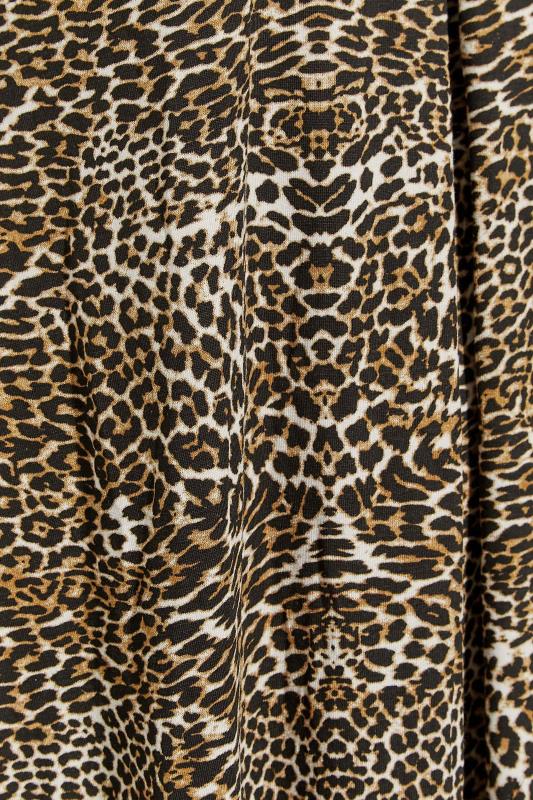 LIMITED COLLECTION Plus Size Brown Animal Print Pleat Front Maxi Dress | Yours Clothing  5
