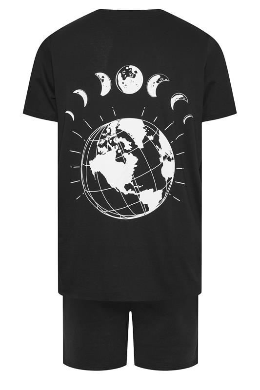 JACK & JONES Big & Tall Black T-Shirt & Short Set | BadRhino 5