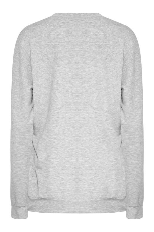 LTS Tall Grey Bauble Glitter Slogan Christmas Sweatshirt 6