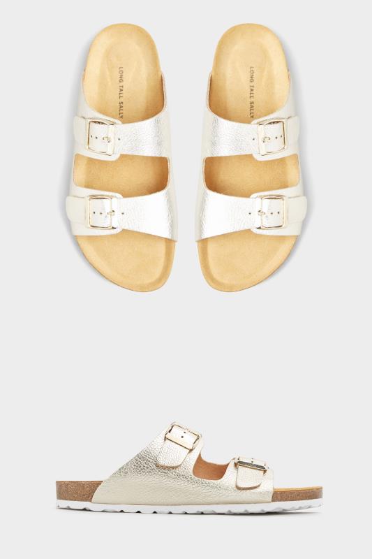 Gold Two Buckle Footbed Sandals_A.jpg