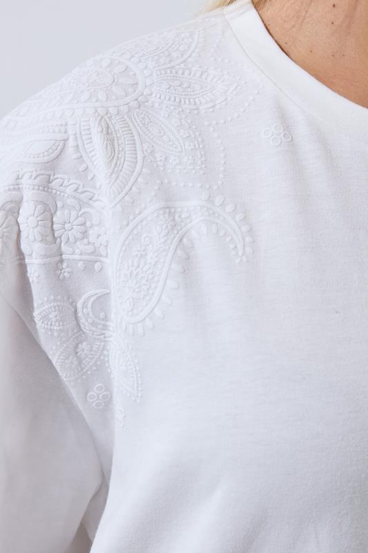 LIMITED COLLECTION Plus Size White Floral Print T-Shirt | Yours Clothing 4