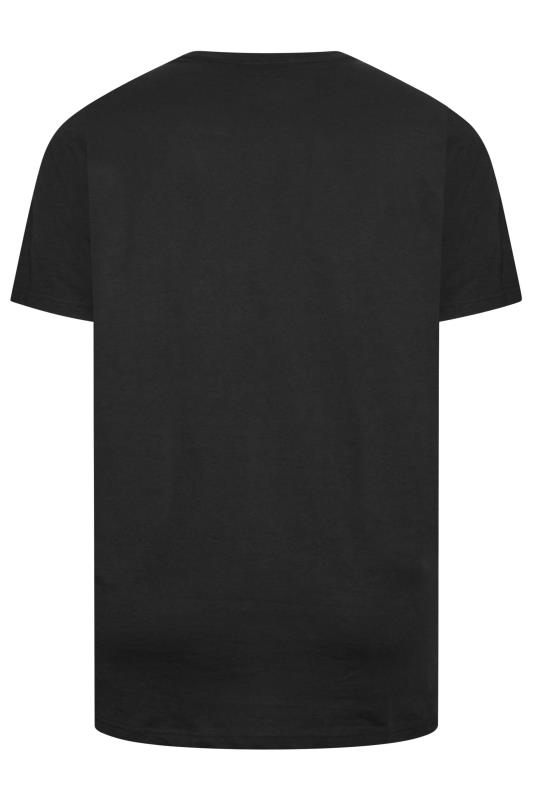 ESPIONAGE Big & Tall Black 'Music Store' Printed T-Shirt | BadRhino 4