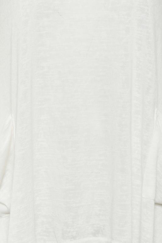 Plus Size White Knitted Pocket Top | Yours Clothing 5