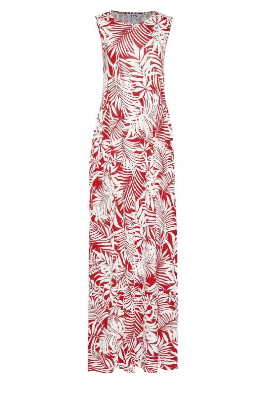 LTS Tall Red Tropical Print Maxi Dress 6