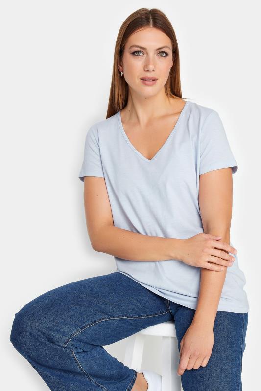 LTS Tall Womens Light Blue Short Sleeve T-Shirt | Long Tall Sally  1