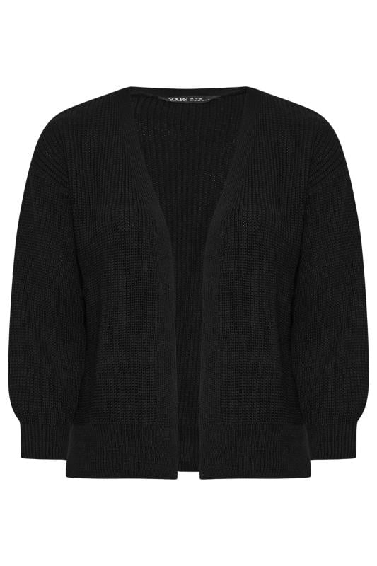 Balloon sleeve black cardigan hotsell