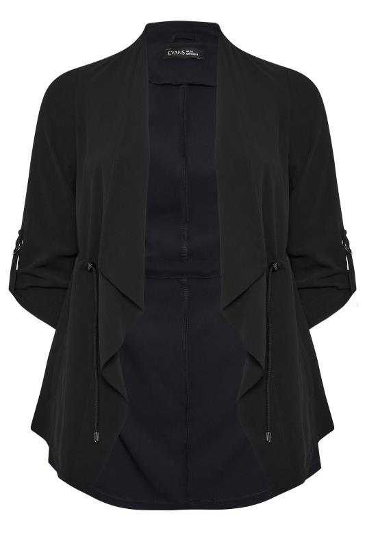 EVANS Plus Size Black Waterfall Jacket | Evans  5