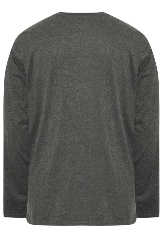 BadRhino Big & Tall Charcoal Grey Extra Long Long Sleeve T-Shirt | BadRhino 2