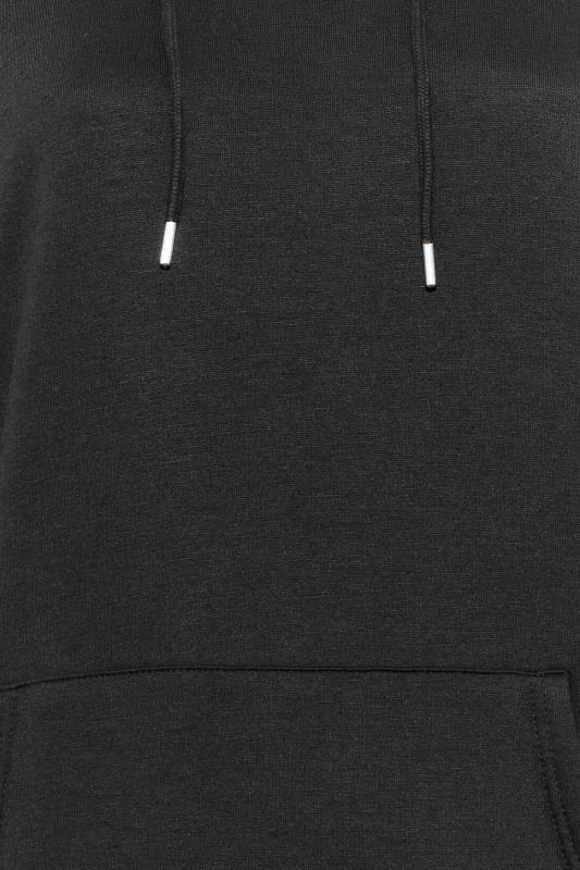 Plus Size Black Overhead Hoodie | Yours Clothing 5