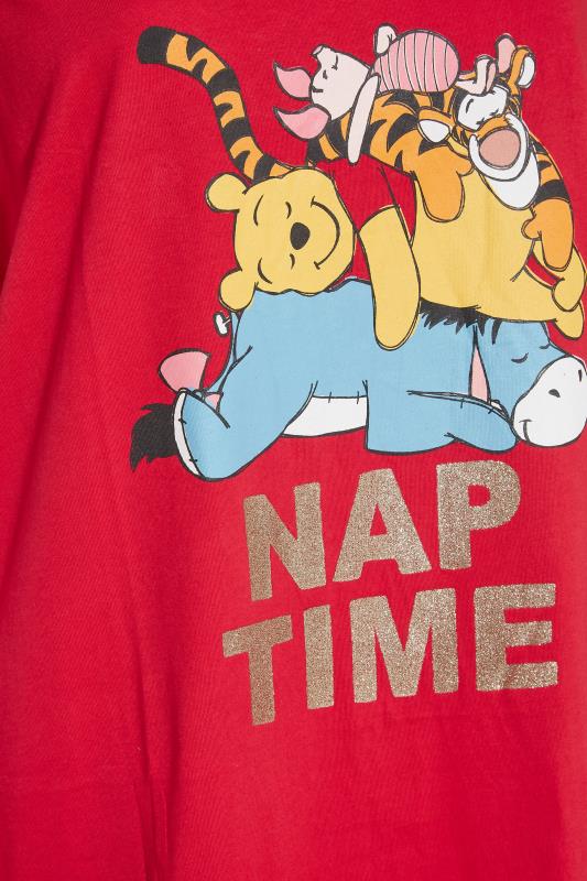 DISNEY Plus Size Red Winnie and Friends 'Nap Time'  Nightdress | Yours Clothing 4