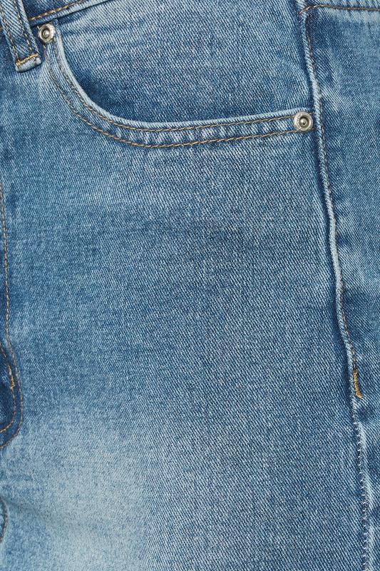 YOURS PETITE Plus Size Curve Blue Denim Midi Skirt | Yours Clothing  3
