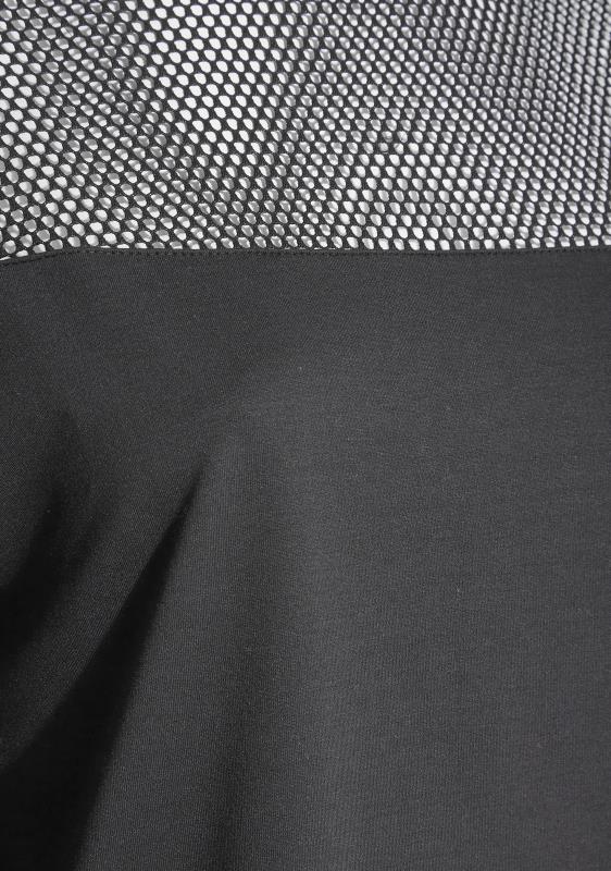 Curve Black Mesh Panel Sweatshirt 7
