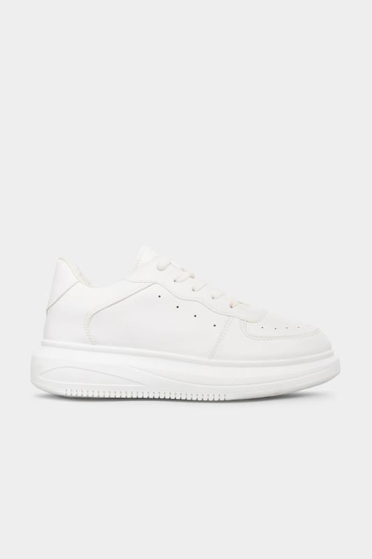 LIMITED COLLECTION White Platform Chunky Vegan Leather Trainers In Regular Fit_A.jpg