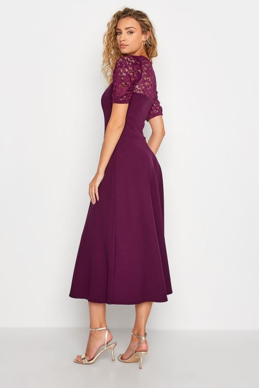 Tall Women's LTS Purple Lace Midi Dress | Long Tall Sally 3