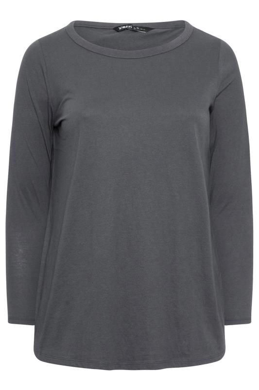 YOURS Plus Size Grey Long Sleeve Top | Yours Clothing 5