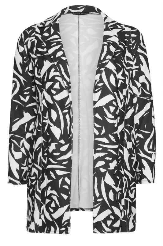 Plus Size  LIMITED COLLECTION Curve Black Abstract Print Blazer