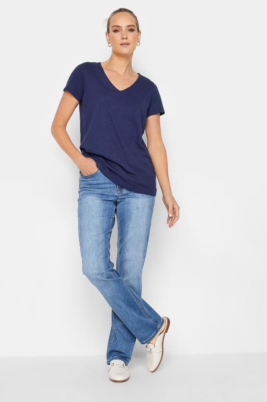 LTS Tall Women's Navy Blue V-Neck T-Shirt | Long Tall Sally 4