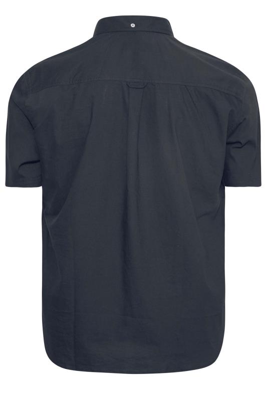 BadRhino Big & Tall Navy Blue 2 PACK Short Sleeve Oxford Shirts | BadRhino 4