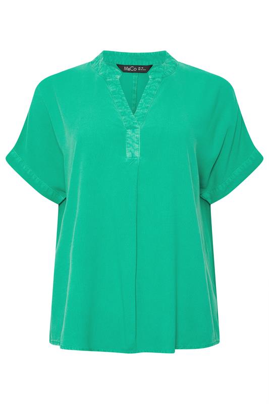 M&Co Green Notch Neck Blouse | M&Co 5