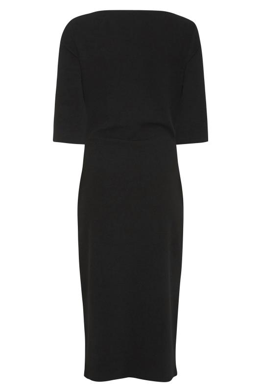 Tall Women's LTS Black Notch Neck Midi Dress | Long Tall Sally 7
