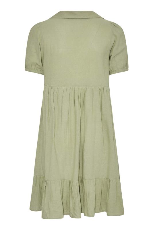 LIMITED COLLECTION Curve Sage Green Smock Dress 7