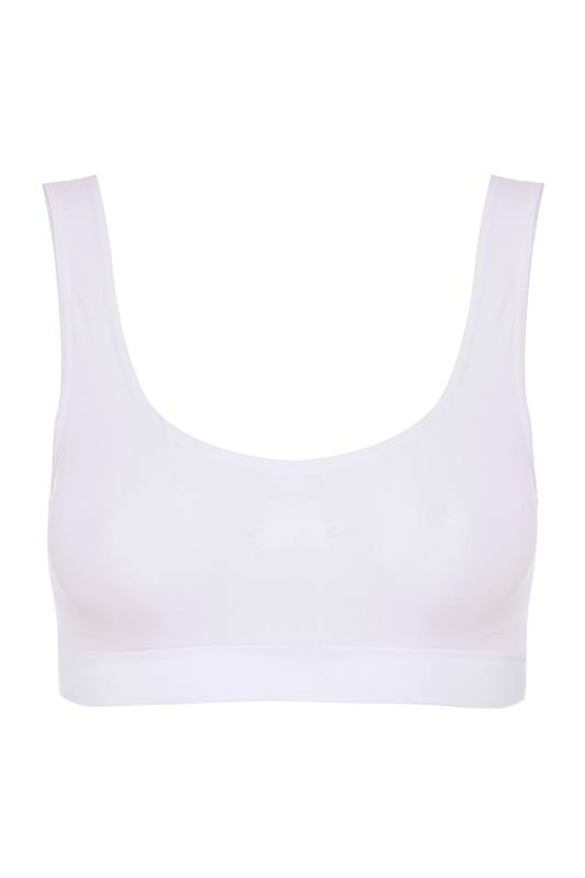 2 PACK White & Black Seamless Non-Padded Non-Wired Bralettes