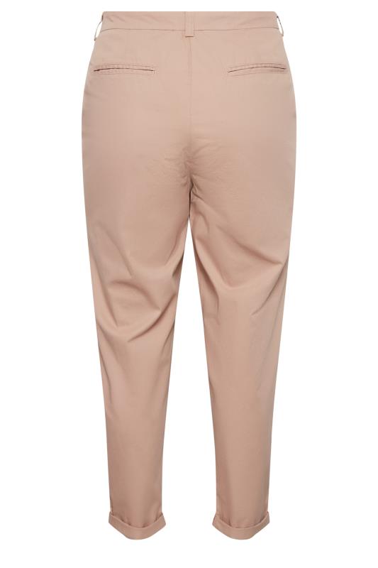 YOURS Plus Size Blush Pink Straight Leg Chino Trousers | Yours Clothing  7