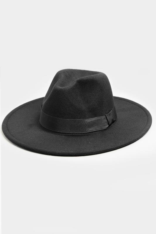 Hats dla puszystych Black Fedora Hat