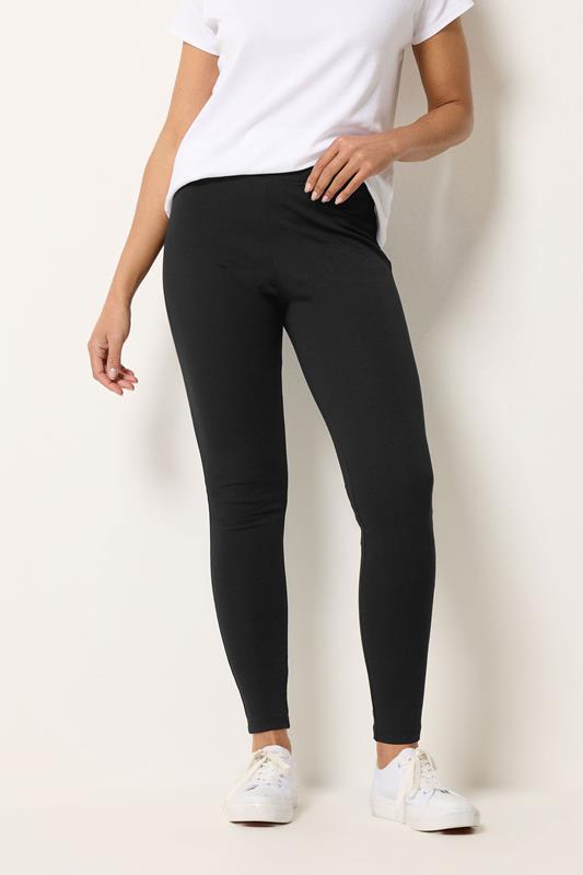  M&Co Black Ponte High Waisted Leggings