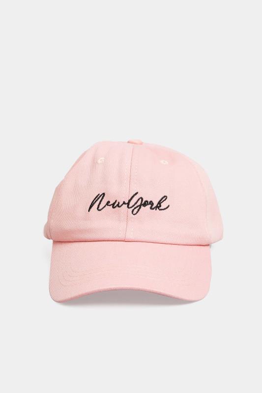 Blush Pink 'New York' Embroidered Cap 2