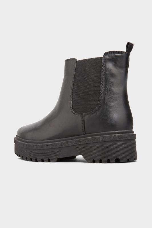 LIMITED COLLECTION Black Vegan Leather Platform Chelsea Boots In Extra ...