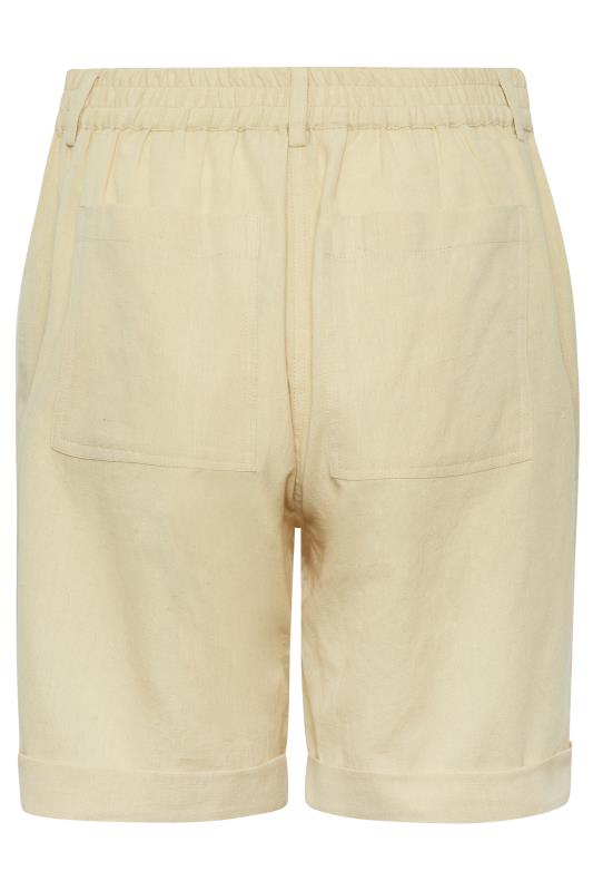LTS Tall Women's Beige Brown Linen Cargo Shorts | Long Tall Sally 6