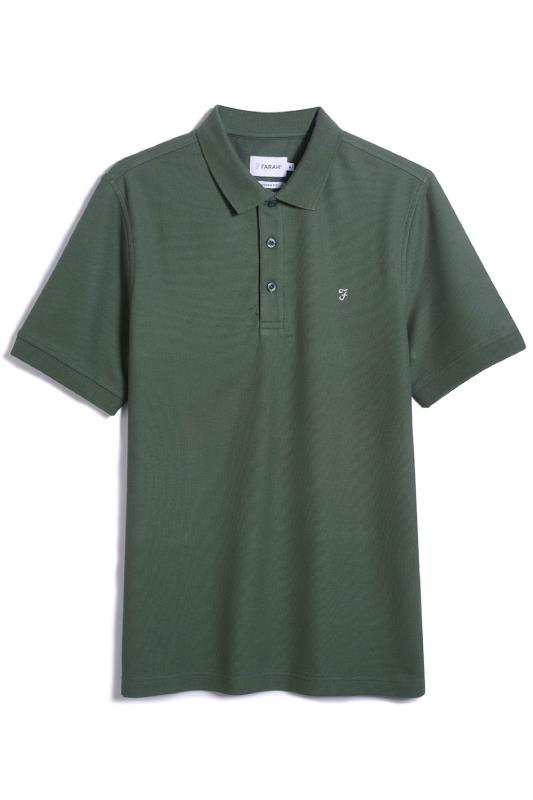 FARAH Big & Tall Khaki Green Organic Polo Shirt 2