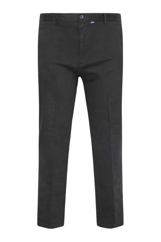 Plus Size  D555 Big & Tall Black Extendable Waist Stretch Chinos