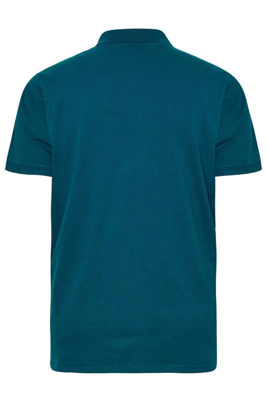 LYLE & SCOTT Teal Blue Logo Polo Shirt | BadRhino 4