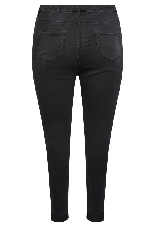YOURS Plus Size Curve Black Ripped GRACE Jeggings | Yours Clothing  6